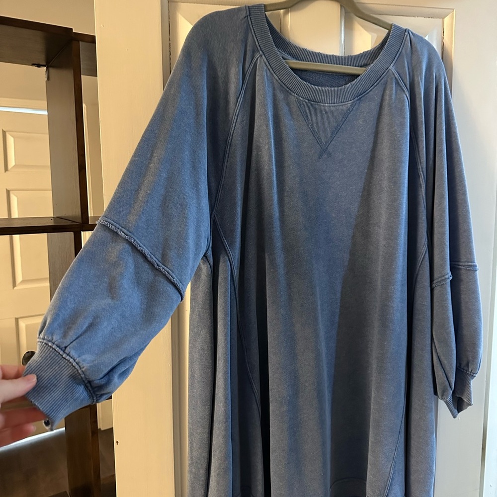 American Eagle Outfitters Blue Crew Neck Sweater